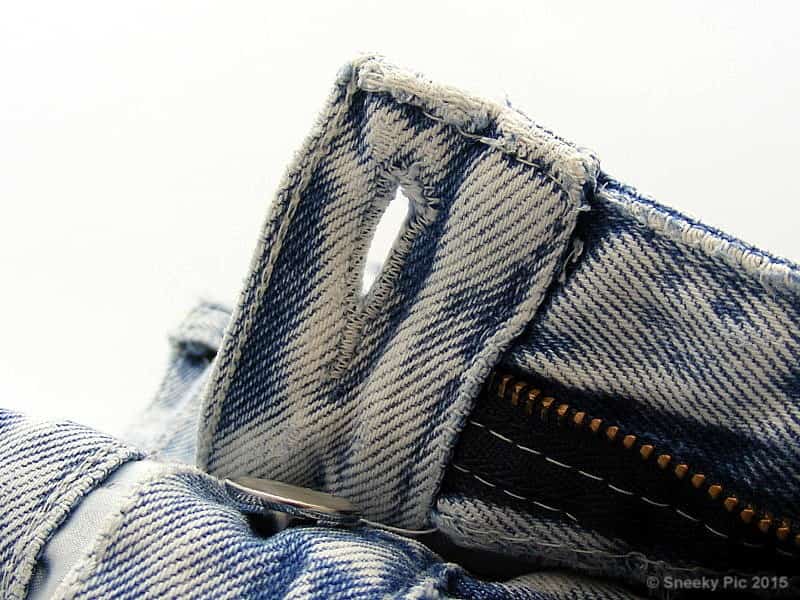 Denim Jeans Button Hole
